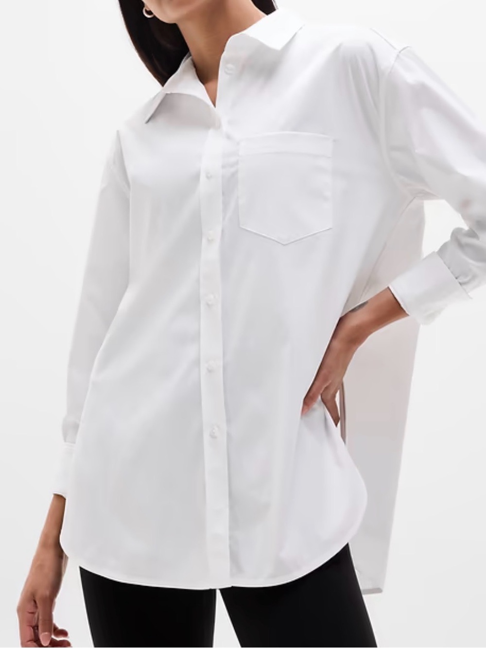 🤍ATHLETA Midday oversized poplin size S
